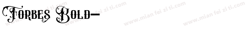Forbes Bold字体转换